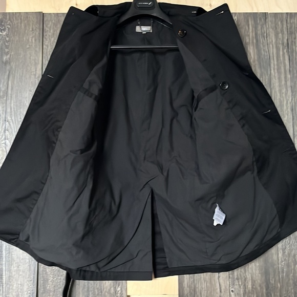 WE FASHION Amsterdam Black Belted Peacoat - Picture 9 of 12